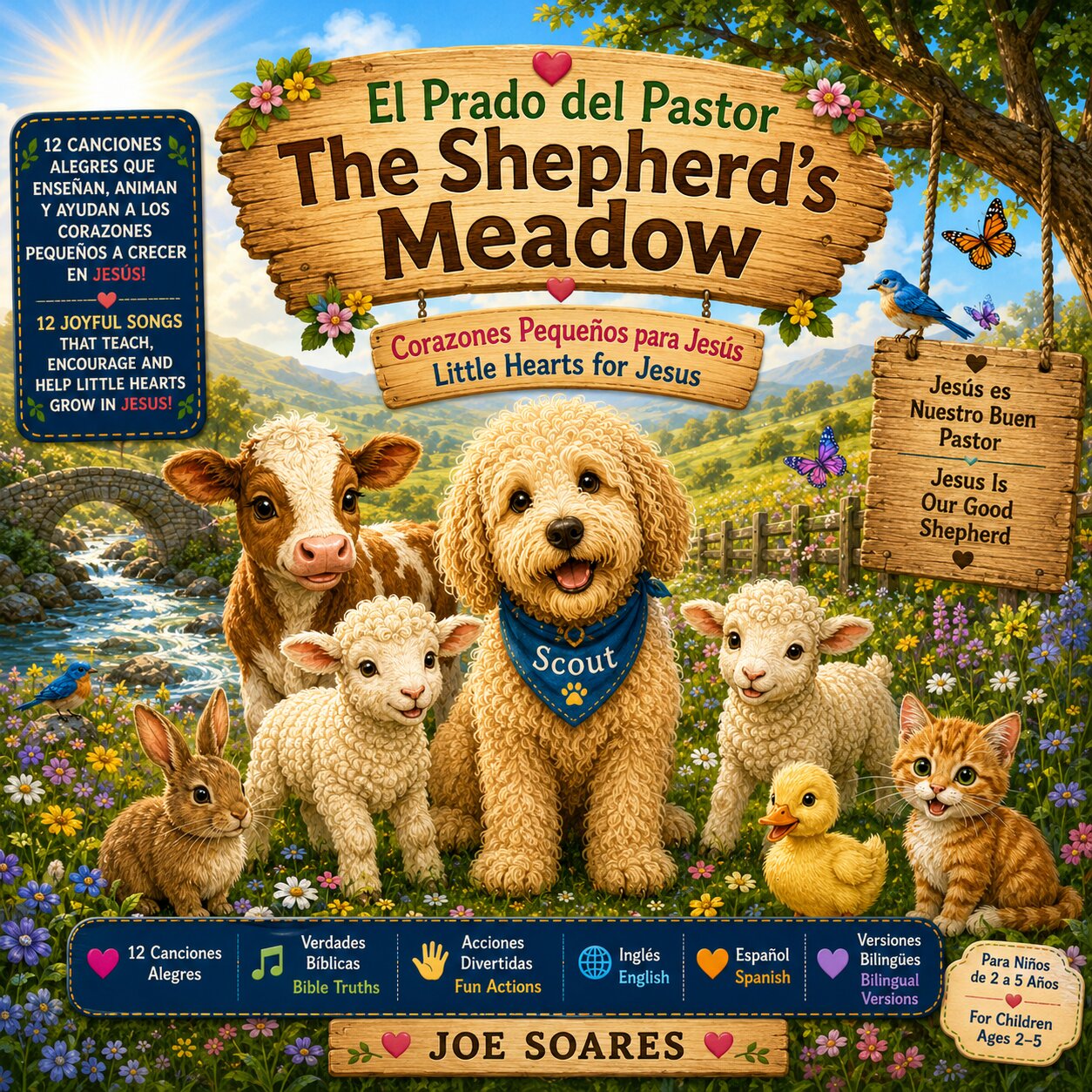 The Shepherd's Meadow: Sing Together in English & Spanish front cover