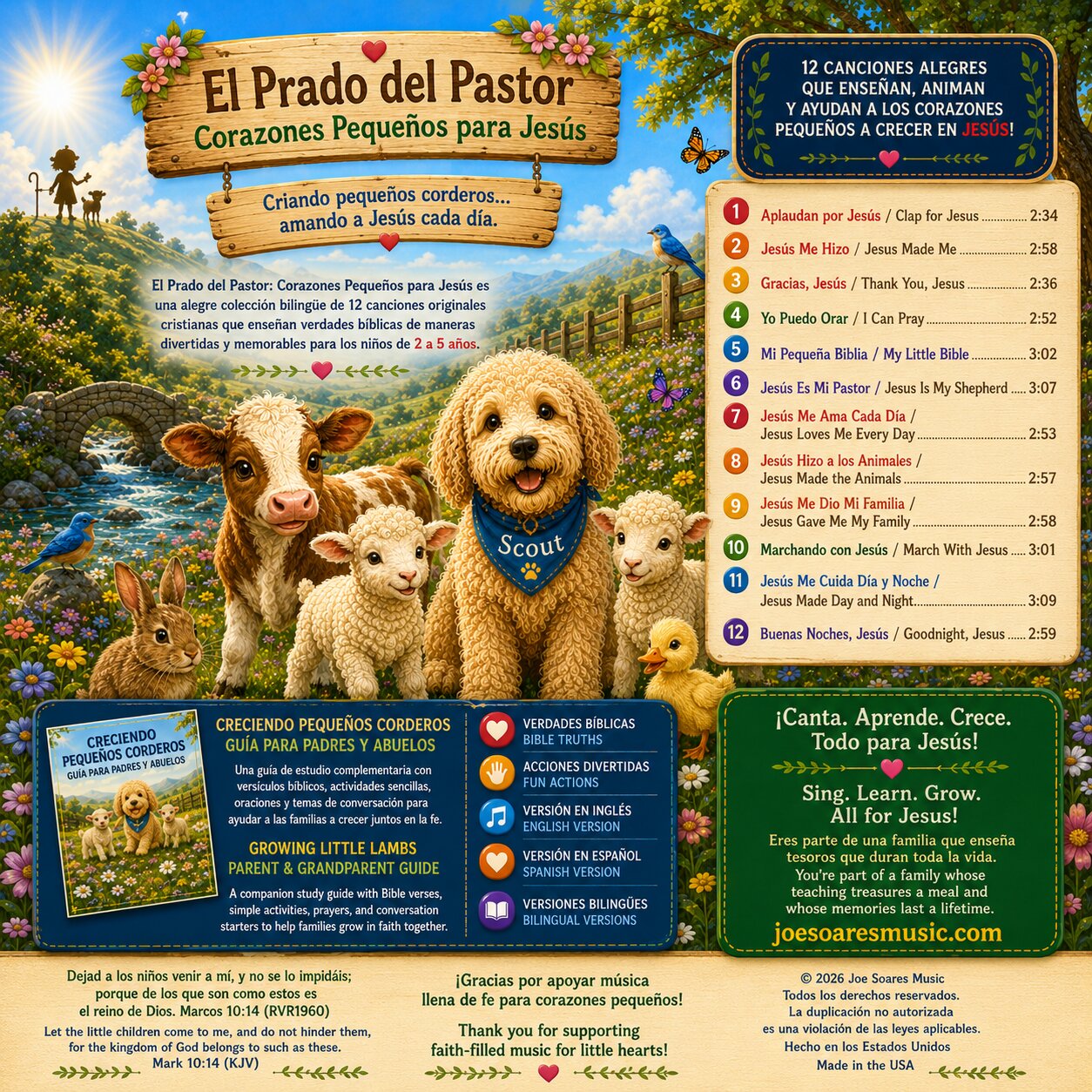 El Prado del Pastor: Corazones Pequeños para Jesús back cover