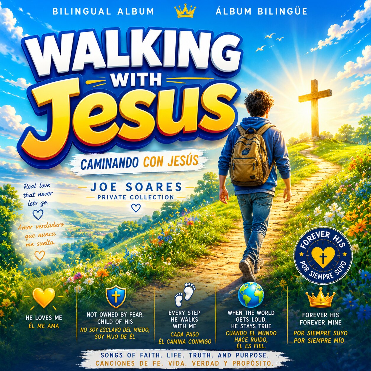 Walking With Jesus / Caminando Con Jesús bilingual front cover